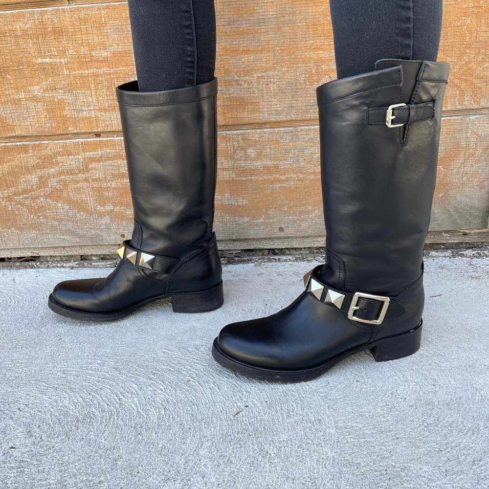 Valentino Rock stud Moto biker boots, size 39 - Picture 5 of 16
